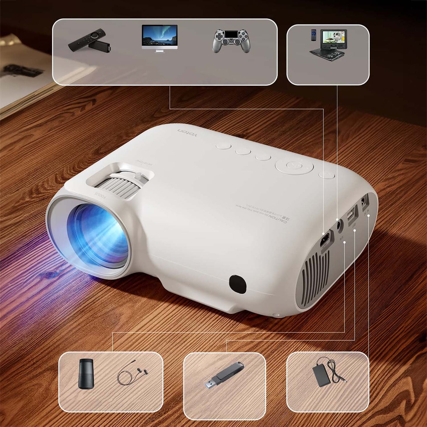 Projektor przenośny Yoton Y7 Full HD