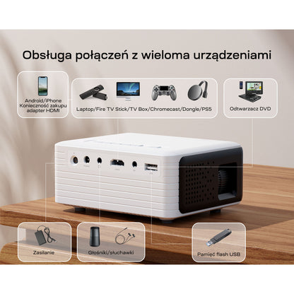 Projektor przenośny Yoton Y3PW, Wi-Fi, 120 ANSI lumenów